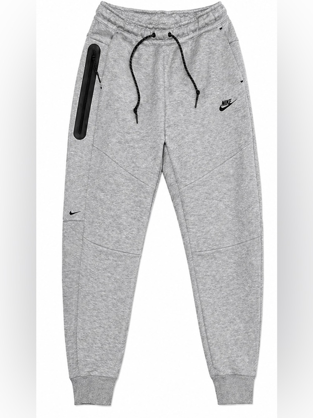 Nike Tech Grey Fleece Joggers with Black Accents